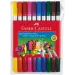 10-delni komplet barvnih pralnih flomastrov, z dvema koncema - Faber-Castell