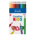 12-delni komplet trikotnih barvnih jumbo svinčnikov ICO: Creative Kids