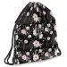 Ars Una: Flowery Black cvetlična najstniška torba za telovadbo, športna torba 37,5x46cm