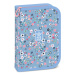 Ars Una: Pearl Blossom modra zložljiva napolnjena peresnica 12,8×19,3×3,6 cm