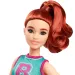 Barbie Fashionista modna lutka z rdečimi lasmi v vijoličnem krilu - Mattel