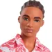 Barbie: Modna ikona Ken v rožnati obleki s cvetličnim vzorcem - Mattel