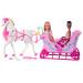 Barbie Orašar - komplet zasneženih sani s konjem - Mattel