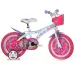Barbie roza-belo otroško kolo velikosti 12 - Dino Bikes kolo