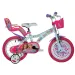 Barbie roza-belo otroško kolo velikosti 16 - kolo Dino Bikes