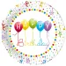 Barvni rojstnodnevni papirnati krožniki z napisom "Happy Birthday", komplet 8 kosov.
