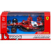 Bburago: Ferrari SF-25 F1 dirkalnik, kovinski model avtomobila 1:43 (Charles Leclerc #16)