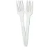 Bela reciklabilna vilica, set 10 kosov