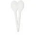 Bela reciklabilna žlica, set 10 kosov