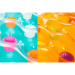 Bestway: Pisan napihljiv madrac z držali za kozarce, v različnih barvah, 1 kos, 173×64×16 cm