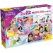 Disney Princeske 2 v 1, 2x24-delni maxi puzzle in pobarvanka - Lisciani
