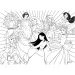 Disney Princeske 2 v 1, 2x24-delni maxi puzzle in pobarvanka - Lisciani