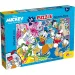 Disneyjev Raca Donald 2 v 1, 24-delni puzzle in pobarvanka 50x35 cm – Lisciani