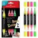 Faber-Castell: Black Edition Shake &amp; Paint dvostranski barvni marker set, 4 kos, konici 3 mm in 1 mm