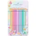 Faber-Castell: Sparkle komplet 12 pastelnih barvic v kovinski škatli