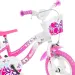 Flappy 12” otroško kolo s košarico in sedežem za punčko v roza-beli barvi - kolo Dino Bikes