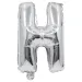 Folija balon v obliki črke srebrne barve – črka H 32 cm