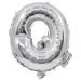 Folija balon v obliki črke v srebrni barvi – črka Q 32 cm
