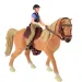 Igralni komplet s konjem rjave barve in jezdecem