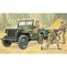Italeri 1/35 Willys MB vojaški Jeep s prikolico model vozila