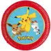 Komplet 8 papirnatih krožnikov Pokémon, premera 20 cm
