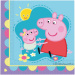 Komplet papirnatih serviet Peppa Pig - 2-slojne, 33 x 33 cm, 20 kosov