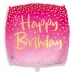 Kvadratni balon Srečen rojstni dan 46 cm - roza