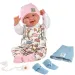 Llorens: 2 v 1, Tala in Talo 44 cm novorojenček z zvokom, roza in modri dodatki.