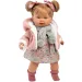 Llorens: Alexandra 42 cm lutka z zvokom v pletenem plašču s šalom.