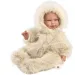 Llorens: Alicia 45 cm jokajoča dojenček s cucljem v žametnem plašču
