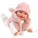 Llorens: Chloe 38 cm plačeča punčka v rožnatem telovniku
