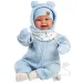 Llorens: Dojenček Talo Sonrisas, 44 cm, z zvokom, v modri kapucarici.