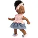 Llorens: Dojenček Zoé, 28 cm, v obleki z zvezdastim vzorcem