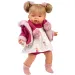 Llorens: Joelle 38 cm jokajoča dojenček s cucljem v roza plašču