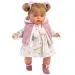 Llorens: Joelle 38 cm lutka z zvokom v obleki z medvedki.