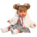 Llorens: Joelle, 38 cm velika jočeča lutka z dudo v belem plašču