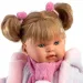 Llorens: Jokajoča dojenček Alexandra, 42 cm, s cucljem in roza šal z resicami.