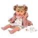 Llorens: Júlija 42 cm dolg jokajoč dojenček s cucljem v roza plašču
