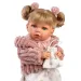 Llorens: Júlija 42 cm dolg jokajoč dojenček s cucljem v roza plašču