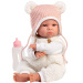 Llorens: Lara, 38 cm visoka jokajoča punčka v kapici z medvedjimi ušesi