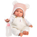 Llorens: Lara, 38 cm visoka jokajoča punčka v kapici z medvedjimi ušesi