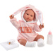 Llorens: Lina, 45 cm jokajoča punčka v otroških oblačilih z zajčjimi ušesi