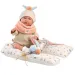 Llorens: Mimi 42 cm jokajoča dojenček s kapo z ušesi in blazino