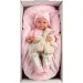 Llorens: Nica 40 cm novorojenček z medvedkom in roza posteljico
