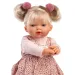 Llorens: Roberta 33 cm jokajoča dojenček s cucljem v pikčasti obleki
