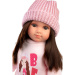 Llorens: Sara 35 cm lutka v rožnati pleteni kapi