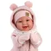 Llorens: Tala Sonrisas 44 cm novorojenček z zvokom v roza kombinezonu