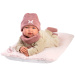 Llorens: Tina, 44 cm lutka novorojenček z mehko blazino