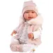 Llorens: Tina 44 cm novorojenček v roza jopiču s kapuco
