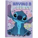 Luna: Mapa z elastiko z napisom "Stitch Having a Blast" 25x35 cm
